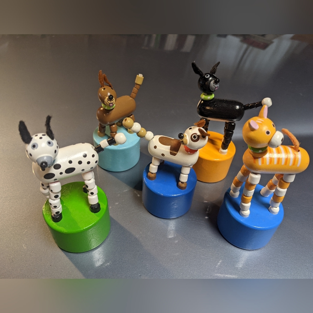 Set of Wooden fidget toys
